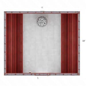 10x12x7' S Custom Indoor Sauna Kit