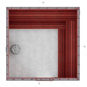 10x10x7' Custom Indoor Sauna Kit
