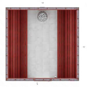 10x10x7' S Custom Indoor Sauna Kit