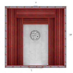 10x10x7' U Custom Indoor Sauna Kit