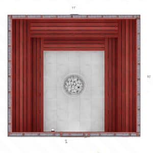 10x11x7' U Custom Indoor Sauna Kit