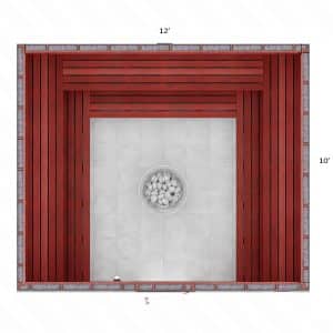 10x12x7' U Custom Indoor Sauna Kit