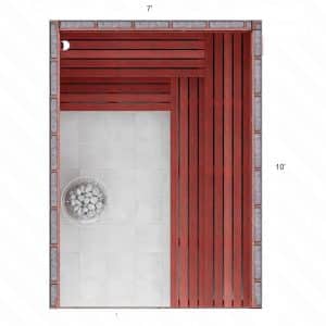 10x7x7' Custom Indoor Sauna Kit