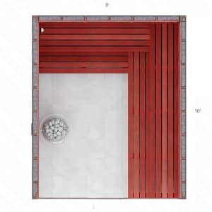 10x8x7' Custom Indoor Sauna Kit