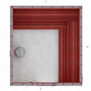 10x9x7' Custom Indoor Sauna Kit