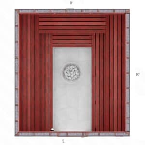 10x9x7' U Custom Indoor Sauna Kit