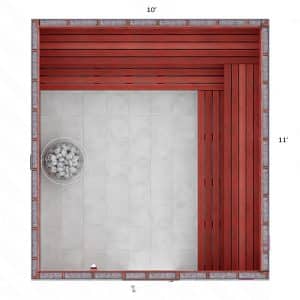 11x10x7' Custom Indoor Sauna Kit