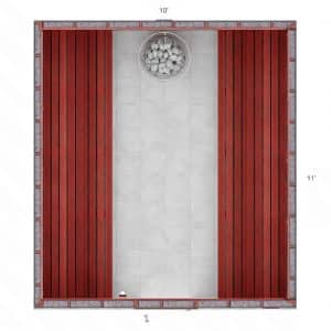 11x10x7' S Custom Indoor Sauna Kit