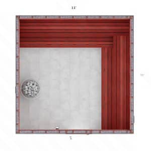 11x11x7' Custom Indoor Sauna Kit