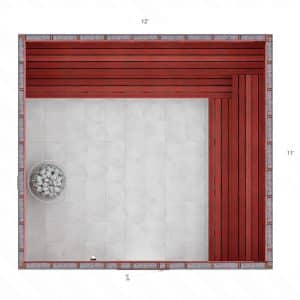 11x12x7' Custom Indoor Sauna Kit