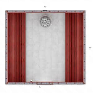 11x12x7' S Custom Indoor Sauna Kit