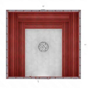 11x12x7' U Custom Indoor Sauna Kit