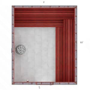 11x9x7' Custom Indoor Sauna Kit