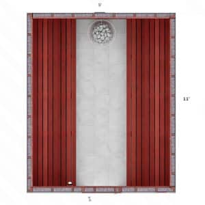 11x9x7' S Custom Indoor Sauna Kit