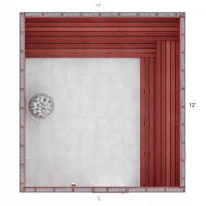 12x11x7' Custom Indoor Sauna Kit