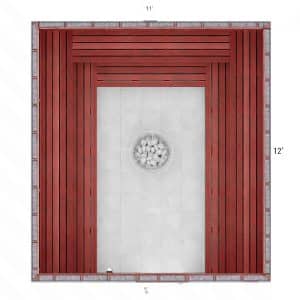 12x11x7' U Custom Indoor Sauna Kit