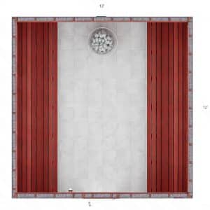 12x12x7' S Custom Indoor Sauna Kit
