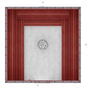12x12x7' U Custom Indoor Sauna Kit