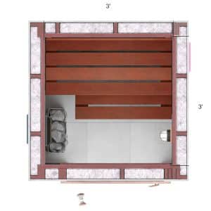 3x3x7 Custom Indoor Sauna Kit