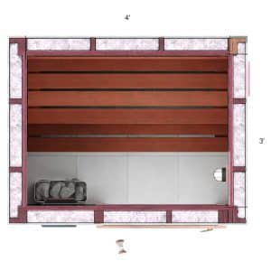 3x4x7 Custom Indoor Sauna Kit