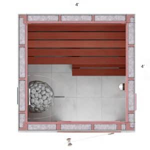 4x4x7 Custom Indoor Sauna Kit