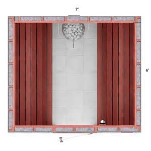 6x7x7 S Custom Indoor Sauna Kit