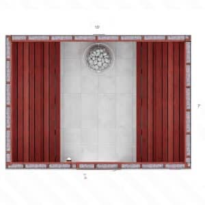 7x10x7 S Custom Indoor Sauna Kit