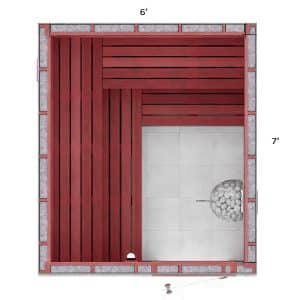 7x6x7 Custom Indoor Sauna Kit