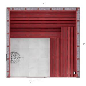 7x7x7 Custom Indoor Sauna Kit