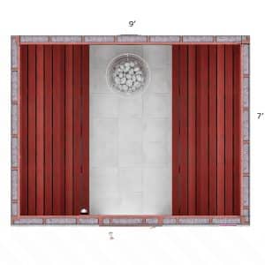 7x9x7 S Custom Indoor Sauna Kit