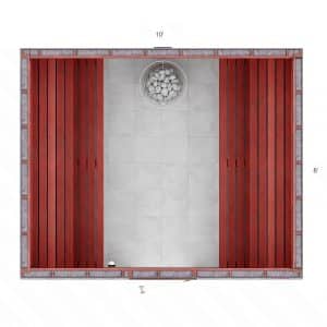 8x10x7' S Custom Indoor Sauna Kit