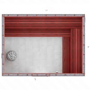 8x11x7' Custom Indoor Sauna Kit