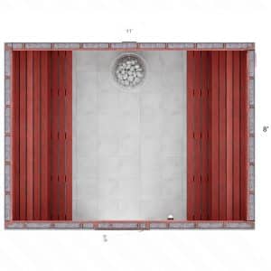 8x11x7' S Custom Indoor Sauna Kit