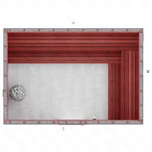8x12x7' Custom Indoor Sauna Kit