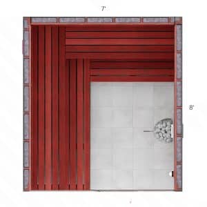 8x7x7' Custom Indoor Sauna Kit