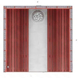 8x8x7' S Custom Indoor Sauna Kit