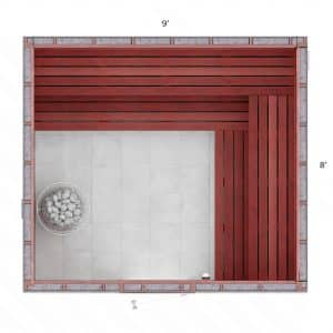 8x9x7' Custom Indoor Sauna Kit