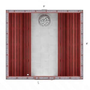 8x9x7' S Custom Indoor Sauna Kit