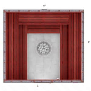 9x10x7' U Custom Indoor Sauna Kit