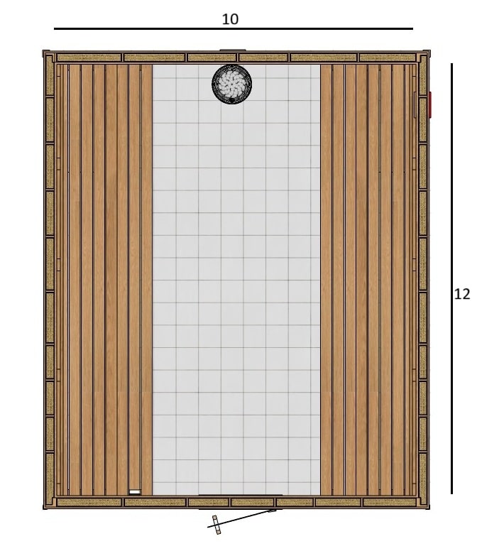 12x10 S Custom Indoor Sauna Kit