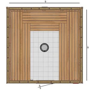 9x9 U Custom Indoor Sauna Kit