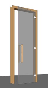 Alder Frame Door Benelux, Grey Glass, 690x2090 mm