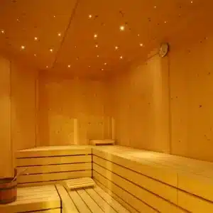 Premium grade Knotty red western cedar walls & ceiling. 1x4 11/16 T&G cedar lining. 2x4 Knotty red western cedar for benches.