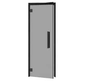 Aspen Black Frame Door Benelux, Grey Glass 690x1890mm (27 1/8" x 74 3/8")