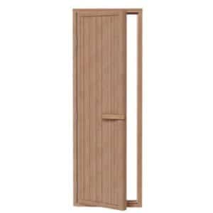 Aspen Black Frame Door Benelux Square, Clear Glass, 690x1890 mm (27 1/8" x 74 3/8")