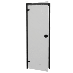 Aspen Black Frame Door Scan, Grey Glass 690x1890mm (27 1/8" x 74 3/8")
