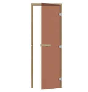 Clear Red Cedar Frame Door, Straight Handle, Bronze Glass, 690×1890 mm (27 1/8? x 74 3/8?)