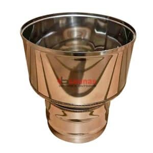 4.5 inch (115 mm) to 6 inch (155 mm) chimney pipe adapter