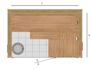 L-Shape Benches, 1 Top and 1 Bottom Benches. 2x4 Knotty Red Cedar