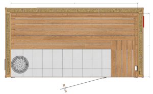 L-Shape Benches, 1 Top Bench. 2x4 Knotty Red Cedar